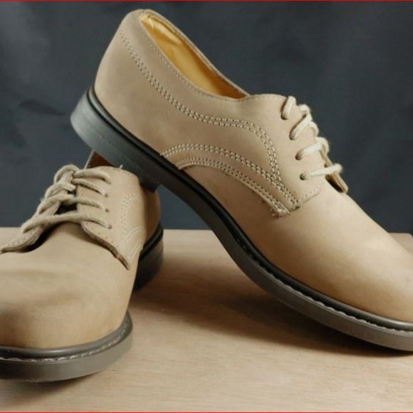 Women's Size 5 Beige Ground Level Brand Loafer Shoe Faux Suede Lace Up - Picture 5 of 5